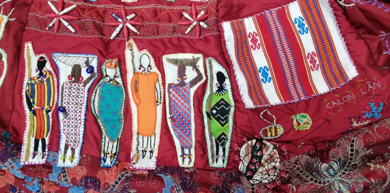 Red Rwanda Patterns The Red Dress: Global Embroidery Project