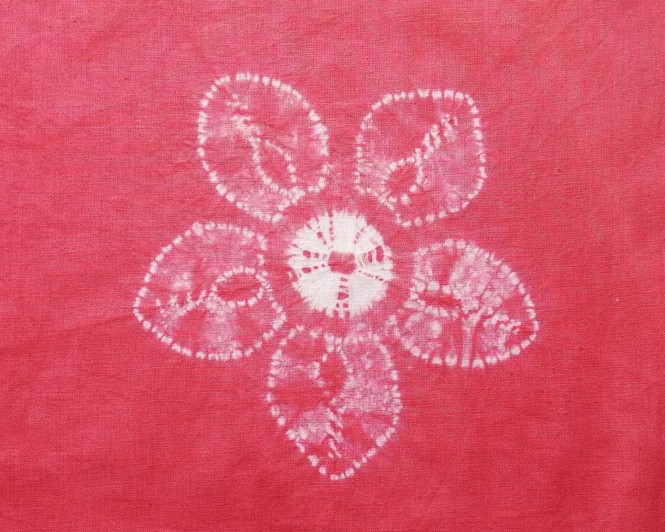 5 petal shibori flower 2025 dyed