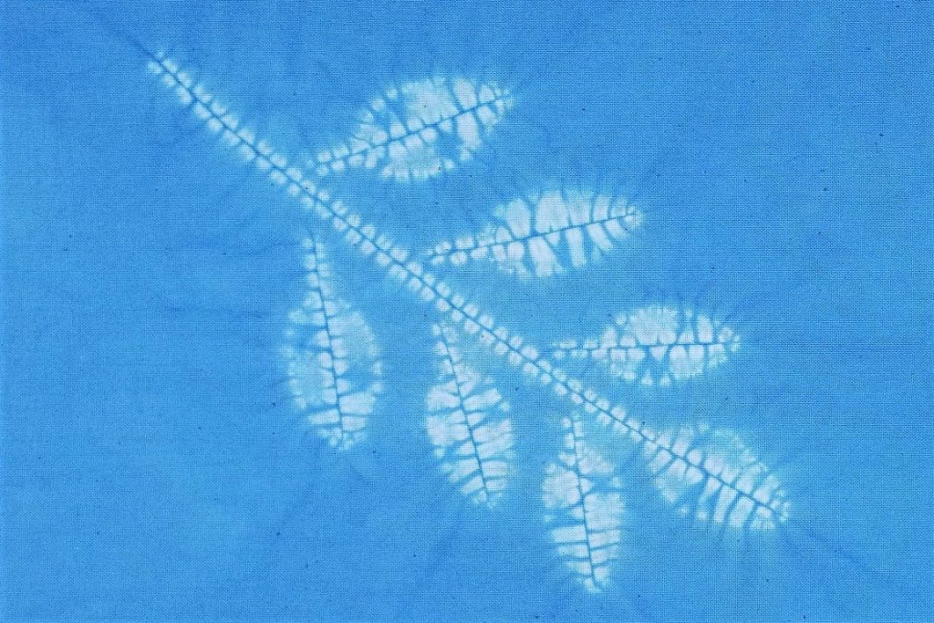 7 leaf shibori sprig 1