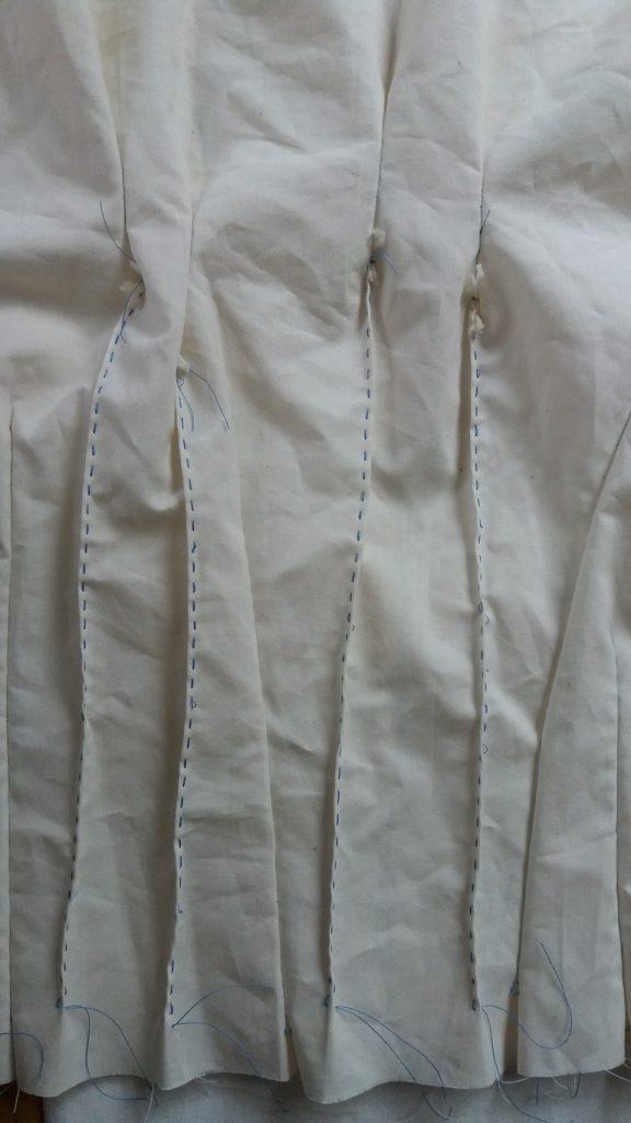 Be Inspired to shape a simple collection of grasses in shibori stitch resist 6 Detail of front showing stitching