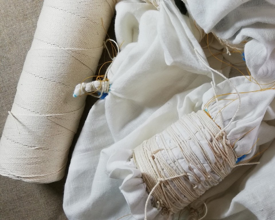 Repurpose with Shibori –Decorative Ideas for a Top 6 boshi shibori technique binding 1