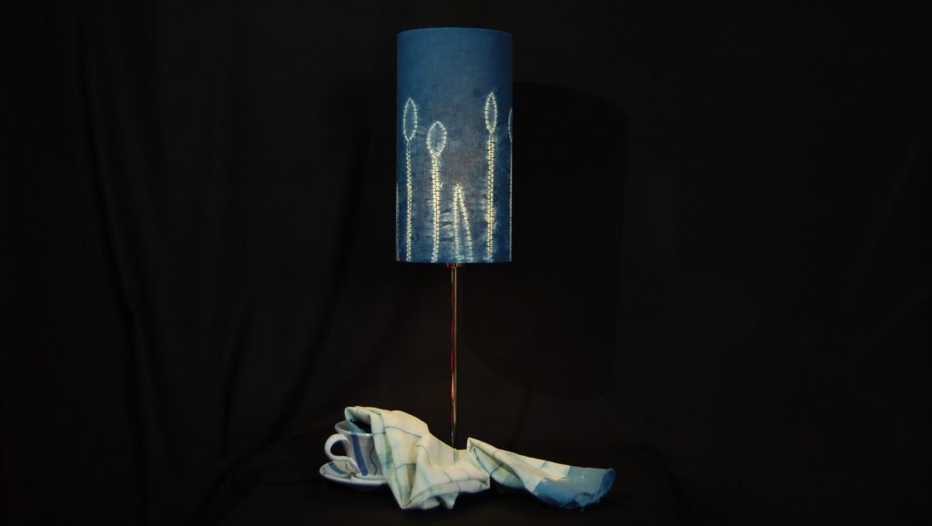 Be Inspired to shape a simple collection of grasses in shibori stitch resist 8 shibori grass lampshade