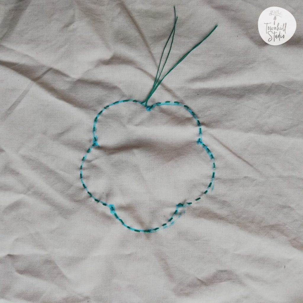 5 Marvellous Maki-Age Shapes to Create with Stitched Shibori 3 Shows stitching to make a simple maki age shape