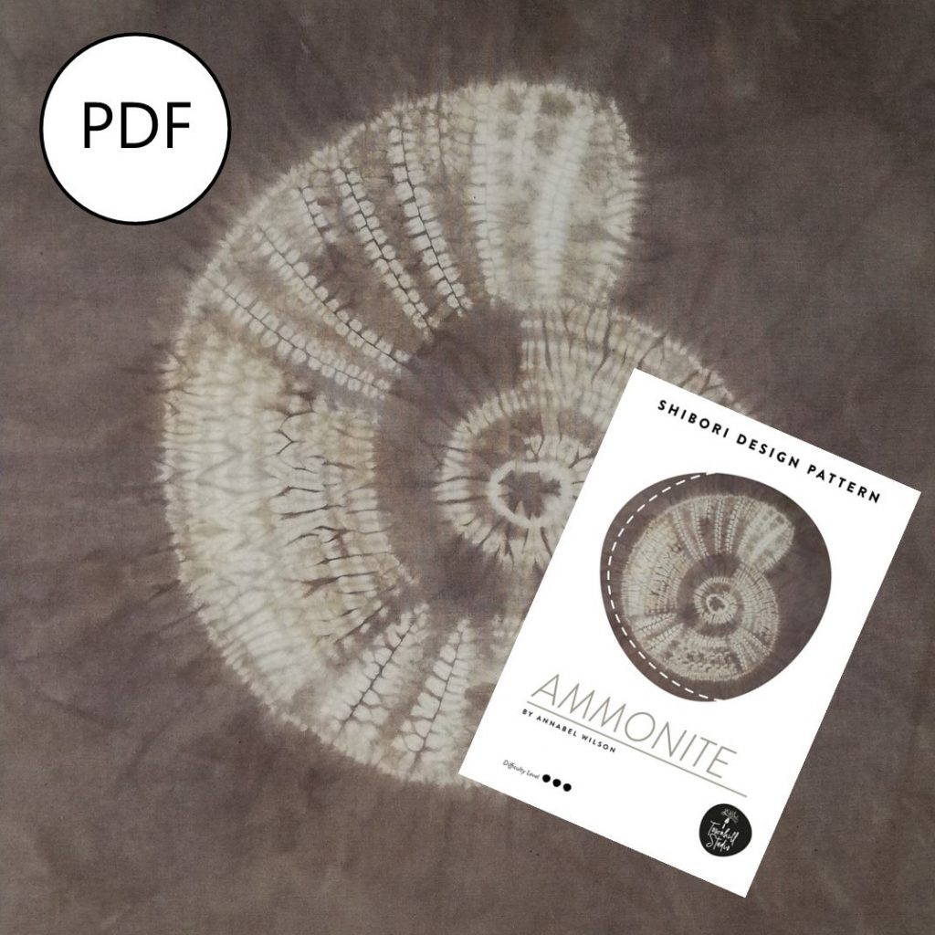 Shinori Pattern Shibori PDF Pattern - How to Make a Shibori Ammonite - by Annabel Wilson