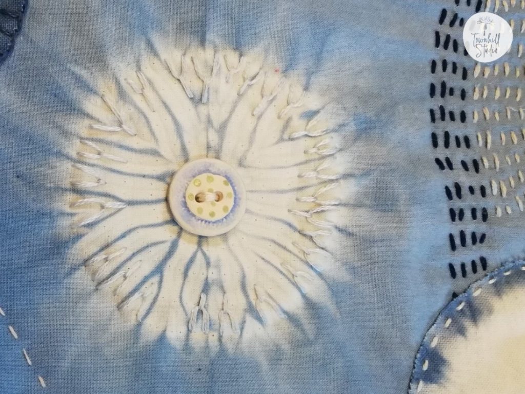 Be Inspired to Explore Shibori and Embroidery Stitching 4 Close up of miru shibori detail