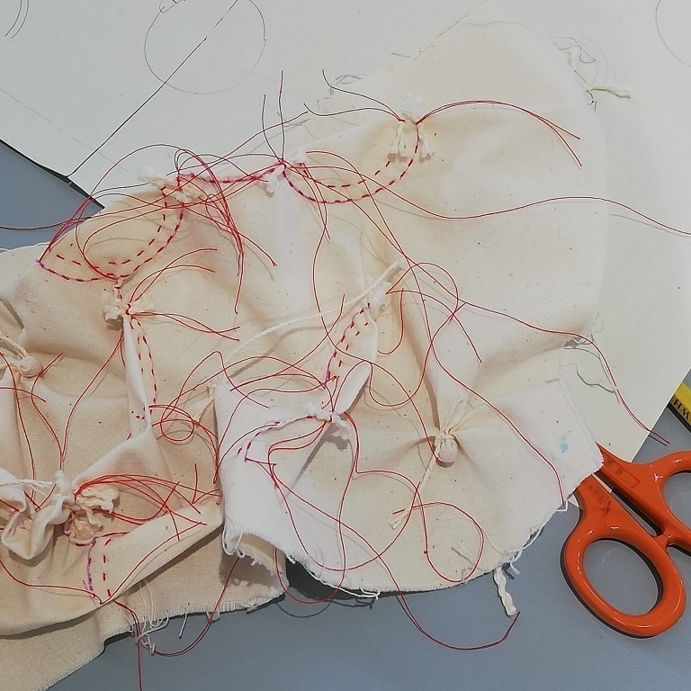 Be motivated to make Geometric shibori designs with stitch resist 1 shibori circle pattern stitching