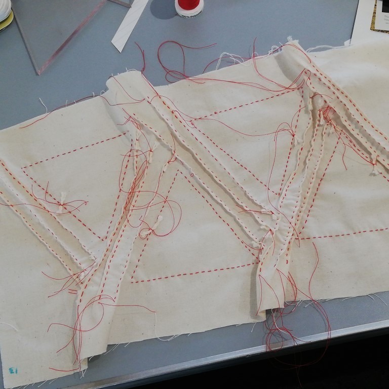 Be motivated to make Geometric shibori designs with stitch resist 5 geometric shibori diamond and stripes stitching