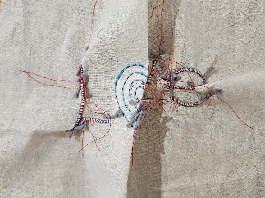 Stitch “Love” with Shibori: A Step-by-Step Guide 7 shibori stitch the word love all stitching complete