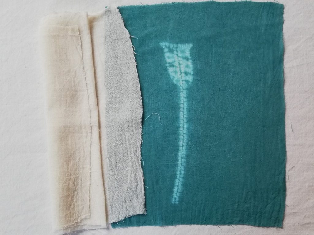 How to Ensure Shibori Success: Choosing the Right Fabric for Shibori 2 shibori stitching on muslin