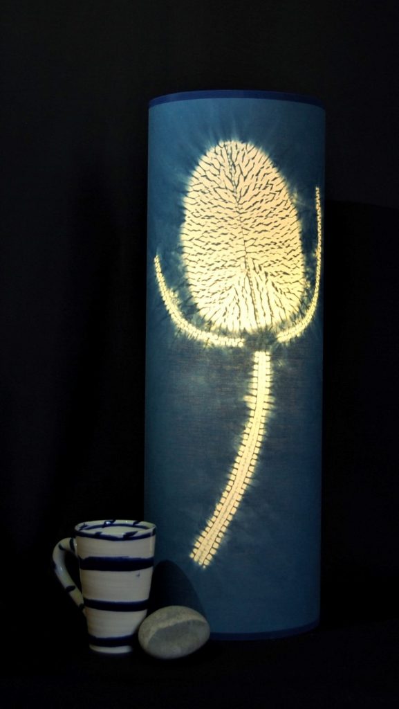 Designing with Miru Shibori 4 Original Ideas to Inspire You. 7 shibori teasel lampshade indigo