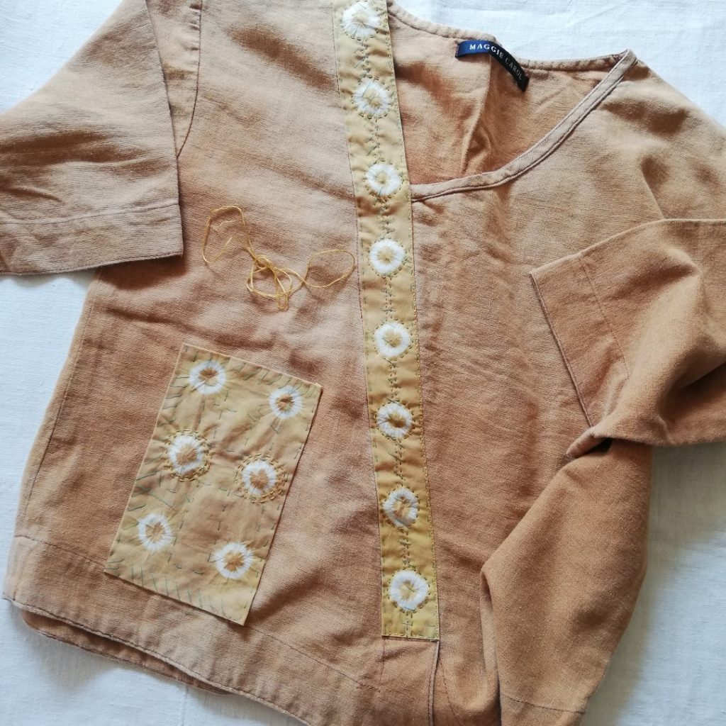Who wants to learn about visible mending with shibori 3 visibly mended top